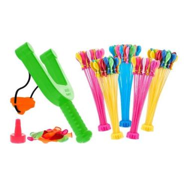 Imagem de Kit Praia Piscina Water Ballon Com Estilingue c/ Estilingue + 47 bexig