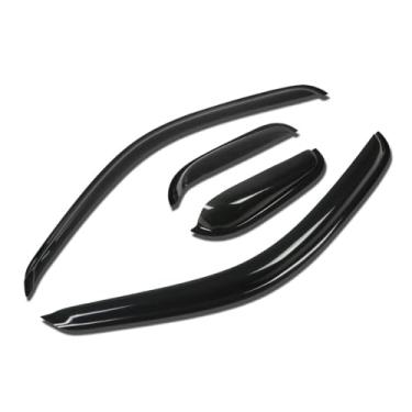 Imagem de PM PERFORMOTOR Defletor de viseira de janela de ventilação de fumaça escura (4 peças), 1 pacote compatível com Toyota Tacoma 1995-2004, PM-WS-0042