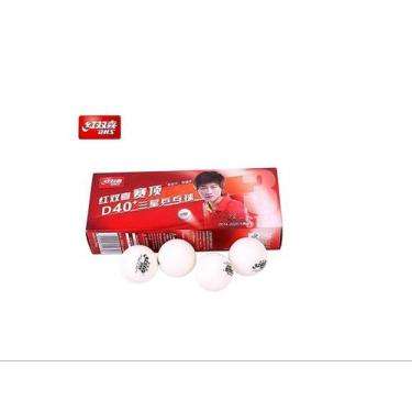 Imagem de Bola Tênis De Mesa Novo Plástico DHS D40 3 Estrelas 10 Unid, Branco