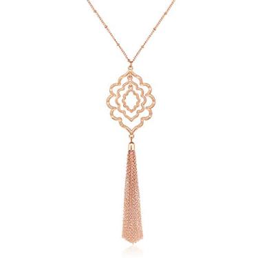 Imagem de Colares longos MOLOCH para mulheres, colar com pingente de círculo geométrico minimalista, boêmia, franja, conjunto com pingente de declaração