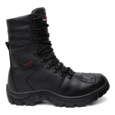 Imagem de Bota Masculina Adventure Couro Coturno Militar Motoqueiro - Street Wal
