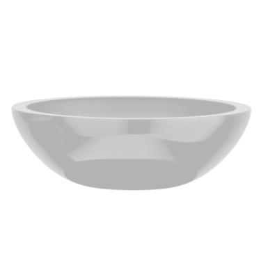 Imagem de Vaso Bacia Suculenta Para Planta Flor Fibra Vidro 25cm Cores (PRATA)