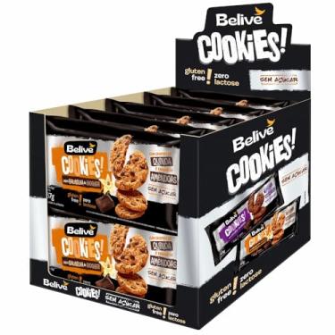 Imagem de Caixa de Cookies Baunilha e Chocolate Sem Glúten Sem Açúcar Sem Leite Belive