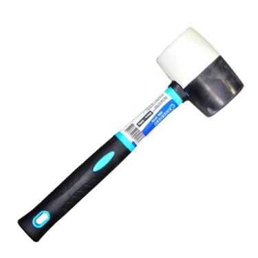 Imagem de Martelo de Borracha 60MM BRANCA e PRETA 450G CABO FIBRA 9776 BREMEN