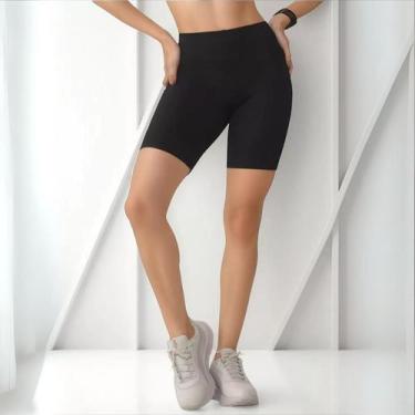 Imagem de Bermuda Basica Feminina Sem Costura Fitness Selene Academia - LuckBaby
