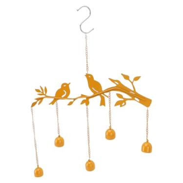 Imagem de Decoração de Campainha de Pássaro de Jardim, Campainha Artesanal de Ferro Artesanal Pendurado para Jardim, Pátio, Varanda Com Som Harmonioso