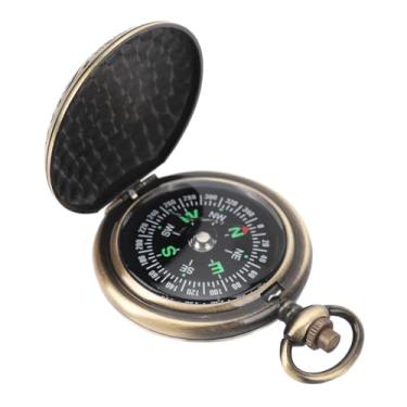 Imagem de Bússola de Bolso Vintage Com Anel de Gancho de Metal, Mostrador Luminoso, Preciso para Acampar, Caminhadas, Dirigir