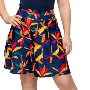 Imagem de Short Saia Estampada Saída De Praia Evangélica Modesta Uv50+ Do P ao G
