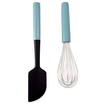 Imagem de Conjunto de Batedor de Ovos Fue e Espátula Azul - KitchenAid
