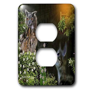 Imagem de 3dRose lsp_9108_6 Capa de tomada The Owl And The Pussy Cat 2