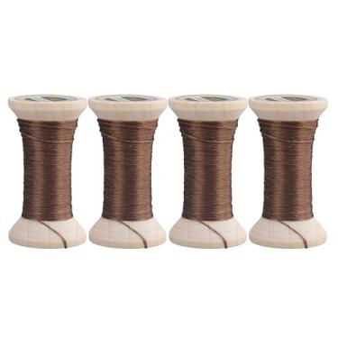 Imagem de MINGGUXIUYI Linha de bordado 100% amoreira tingida à mão, fio de bordado, 4 carretéis cada, 24 jardas (105-6)