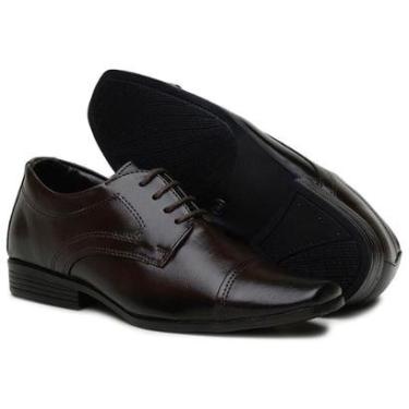 Imagem de Sapato Social Infantil Conforto Jovem 27 a 36 Cafe 70115 Vegano festa formaturas conforto total-Masculino