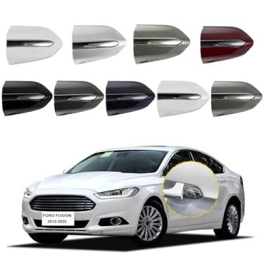 Imagem de Goholy Tampa da tampa do acabamento da maçaneta da porta externa do carro compatível com Ford Fusion 2013 2014 2015 2016 2017 2018 2019 2020 tampa de trava de maçaneta cinza fantasma com