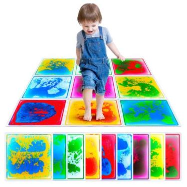 Imagem de Azulejos sensoriais SMALL FISH Liquid Play Mats 9 unidades para crianç