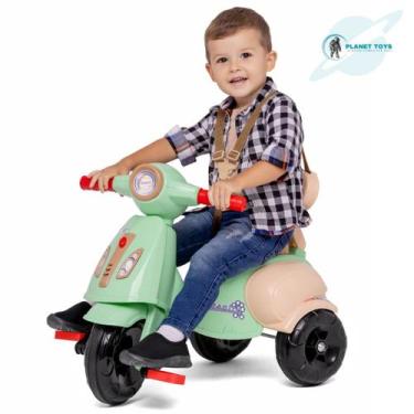 Imagem de Triciclo Infantil Vespita Velotrol Carrinho de Passeio com Haste Cales