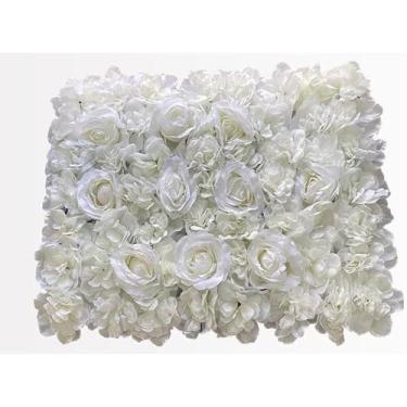 Imagem de Painel De Flores Artificiais Casamento Fotos Festa 40x60cm Branca, Pai