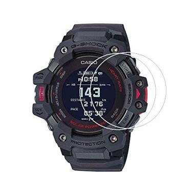 Imagem de Zshion Película protetora de tela Casio G-Shock GBD-H1000, vidro temperado com dureza 9H para Casio G-Shock GBD H1000 com transparente sem bolhas (pacote com 2)
