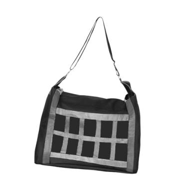 Imagem de UGPLM Saco de feno para cavalo Organizador de rede de feno lenta Organizador Easy pendurou alça ajustável para racha equestres raça de gado ovelha de gado