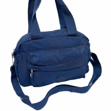 Imagem de Bolsa Transversal Nylon 3 Divisorias Com Alça de Mão Grande - NoBrand,