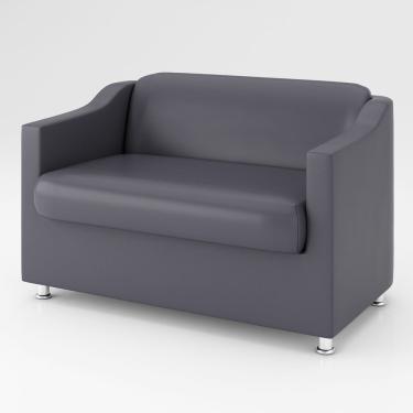 Imagem de Sofá Namoradeira Tilla Confortável Courino Cor:Cinza