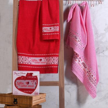 Imagem de Jogo De Toalha Banho E Rosto Presente Dias Das Mães Bene Casa Rosa