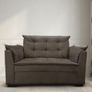 Imagem de Sofá 2 Lugares Pequeno Confortável 1,40 Mts Marrom Alice Linduras Home Shop