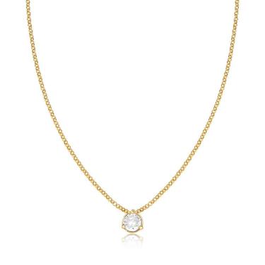 Imagem de Colar Ponto De Luz De Zircônia Revestido Em Ouro