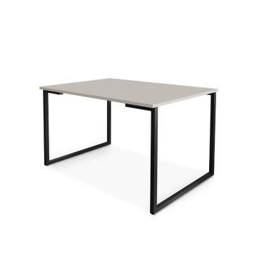 Imagem de Mesa De Jantar Steel Estilo Industrial Pés De Aço 120x80cm Preto/off White Preto/off White