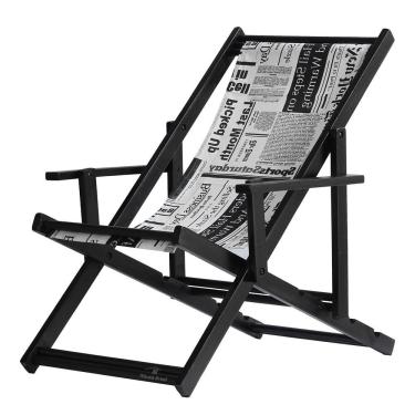 Imagem de Espreguiçadeira Preguiçosa Dobrável Black Cb-jornal