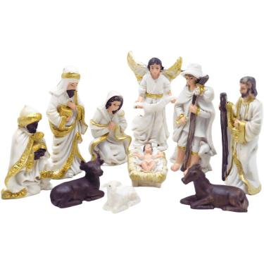 Imagem de Presépio Decoração Nascimento De Jesus Estatueta Com 10pçs