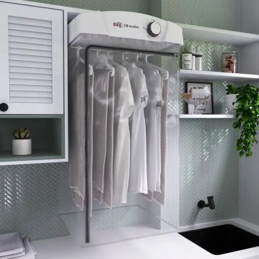 Imagem de Secadora de Roupa de Parede Mueller Sun 8kg com 6 Cabides e Design Moderno Branco 220V