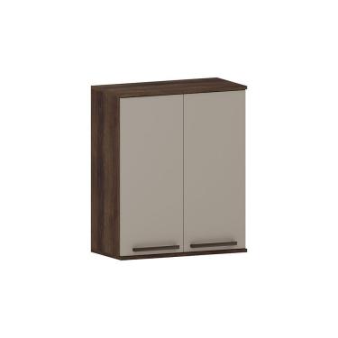 Imagem de Armário Aéreo 60cm 2 Portas Luna Luciane Móveis Nogueira Dourado-cinammon