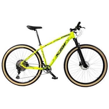 Imagem de Bicicleta KSW Aro 29 Alumínio 12 Velocidades - Suspensão Trava - Freio Hidráulico (Amarelo Neon, 21)
