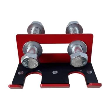 Imagem de menolana Suporte de barra para rack de agachamento, suporte de barra de academia de garagem, acessório de equipamento de fitness, de vertical resistente, Vermelho