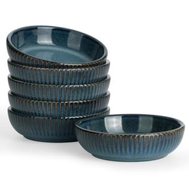 Imagem de famiware Conjunto de 6 tigelas de cerâmica para molho de soja Starlight, 85 g de molho individual, tigelas/pratos/pratos, tigela de servir pequena para acompanhamentos, sobremesa, sorvete, condimento