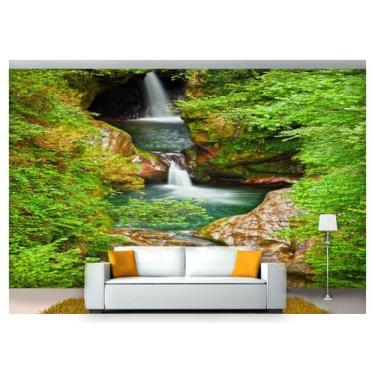 Imagem de Papel De Parede Cachoeira Natureza Outono 3D Nch115 - Você Decora