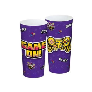 Imagem de Kit 6 Copo Plástico 350ml Infantil Tema Lembrancinha Enfeite - Revenda