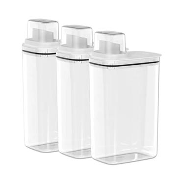 Imagem de Kit 3 Dispensers para Sabão Líquido, Pó e Amaciante - Ou Linha FLow (2,3 Litros)