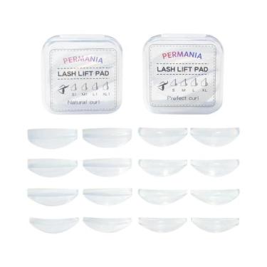 Imagem de Modelador De Cílios Reutilizável De Silicone 16Pcs PERMANIA Hastes Par