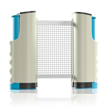 Imagem de Generic Rede retrátil de tênis de mesa – rede de pingue-pongue portátil e ajustável para jogos internos/externos, serve para mesas de até 182 cm de largura, fácil configuração, material de malha