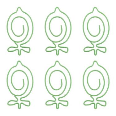 Imagem de Generic Clipes de Papel Fofos, Requintado Colorido Atraente Clipes de Planejador Fofo 100 Peças Caixa de Frutas de Frutas Embaladas para a Escola (Limão verde)