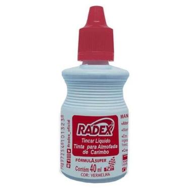 Imagem de Tinta Refil De Carimbo Radex Vermelho 40ml, Vermelho