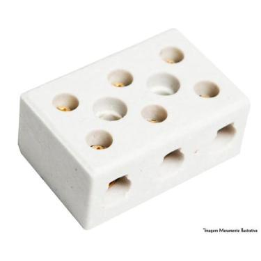 Imagem de Conector Porcelana 10Mm 3 Polos 8610 c/10pcs - BRASFORT