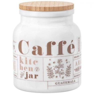 Imagem de Pote De Vidro Temperado Luigi Bormioli Victoriana Café - 1l Branco