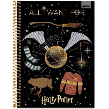 Imagem de Caderno Universitário Capa Dura 1 x 1 80 Folhas Harry Potter 2519686 Spiral Hpt