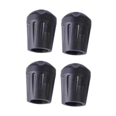 Imagem de simhoa 4x Capas para pés de cadeira, meias de perna de mesa, borracha antiderrapante, proteção para piso, protetor de perna preto para pesca, jardim, pátio, Diâmetro Interno 2.0