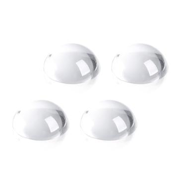 Imagem de SWTHONY 4 peças de peso de papel de ampliação de cúpula de cristal de 4 cm, pesos de papel de vidro de lupa de leitura para eventos ao ar livre, mesa de escritório
