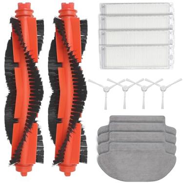 Imagem de 14 peças/conjunto de acessórios compatíveis com robô aspirador de pó Xiaomi S10 S12 B106GL Robot, escova lateral principal, pano de esfregão de pano Hepa, conjunto de peças de reposição
