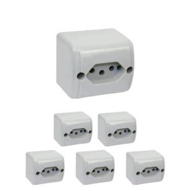 Imagem de 6 Tomada 2p+t 20A 250V Silentoque Sobrepor Pial Legrand