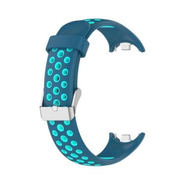 Imagem de Pulseira De Relógio De Silicone Respirável Bicolor Para Xiaomi Band 9 